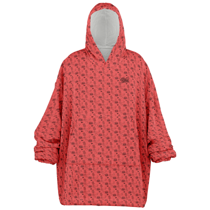 Breakfast Ball Huge Hoodie - Coral