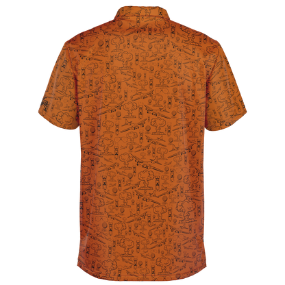 Dropping Bombs Golf Polo - Burnt Orange