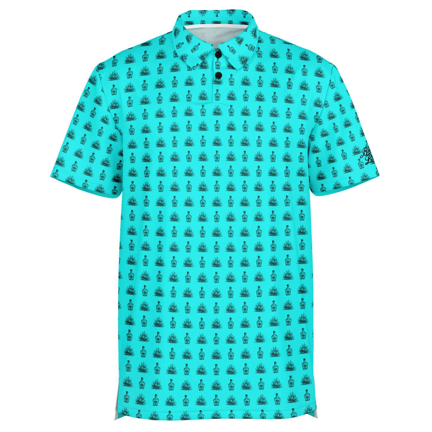 Tequila Golf Polo - Teal / Black