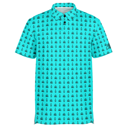 Tequila Golf Polo - Teal / Black