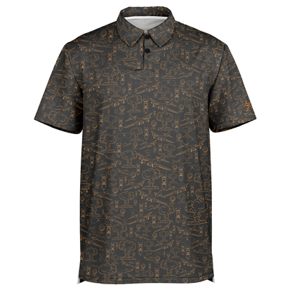 Dropping Bombs Golf Polo - Copper