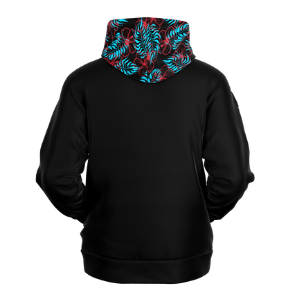 Hibiscus Hoodie - Black / Red