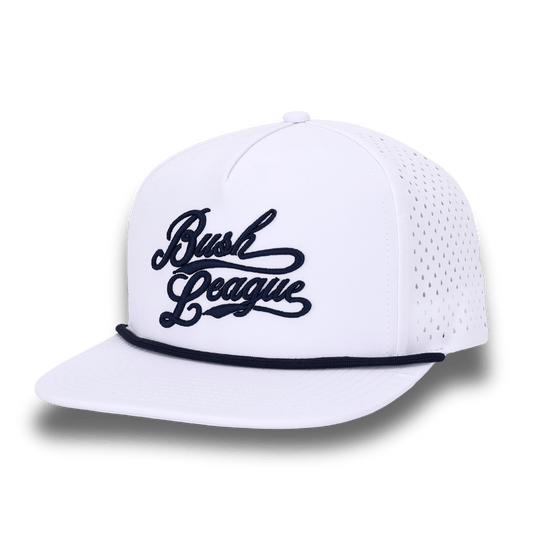 Bush League Flat Bill - White / Blue