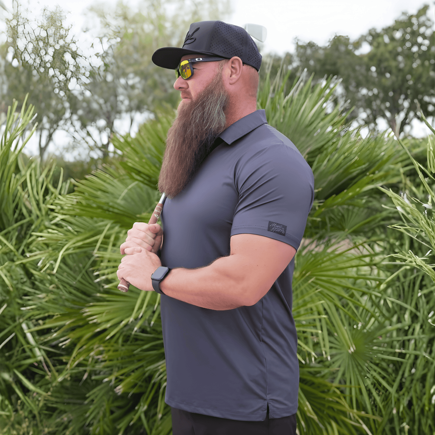 *NEW* Gun Metal Grey Golf Polo