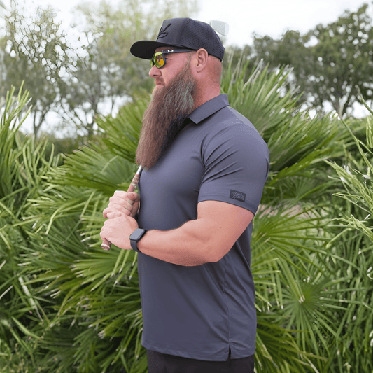 *NEW* Gun Metal Grey Golf Polo