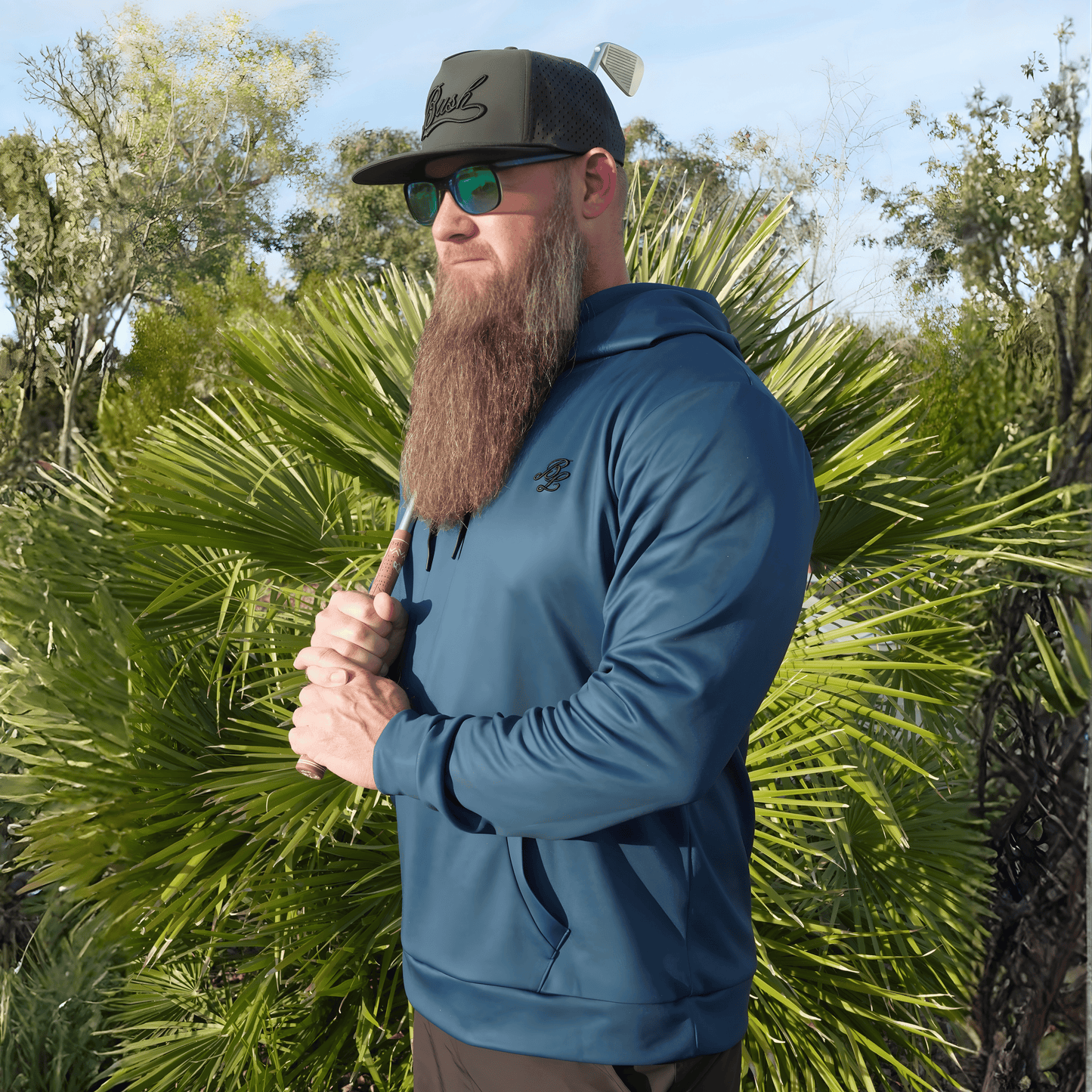 Bush League Hoodie - Gun Metal Blue