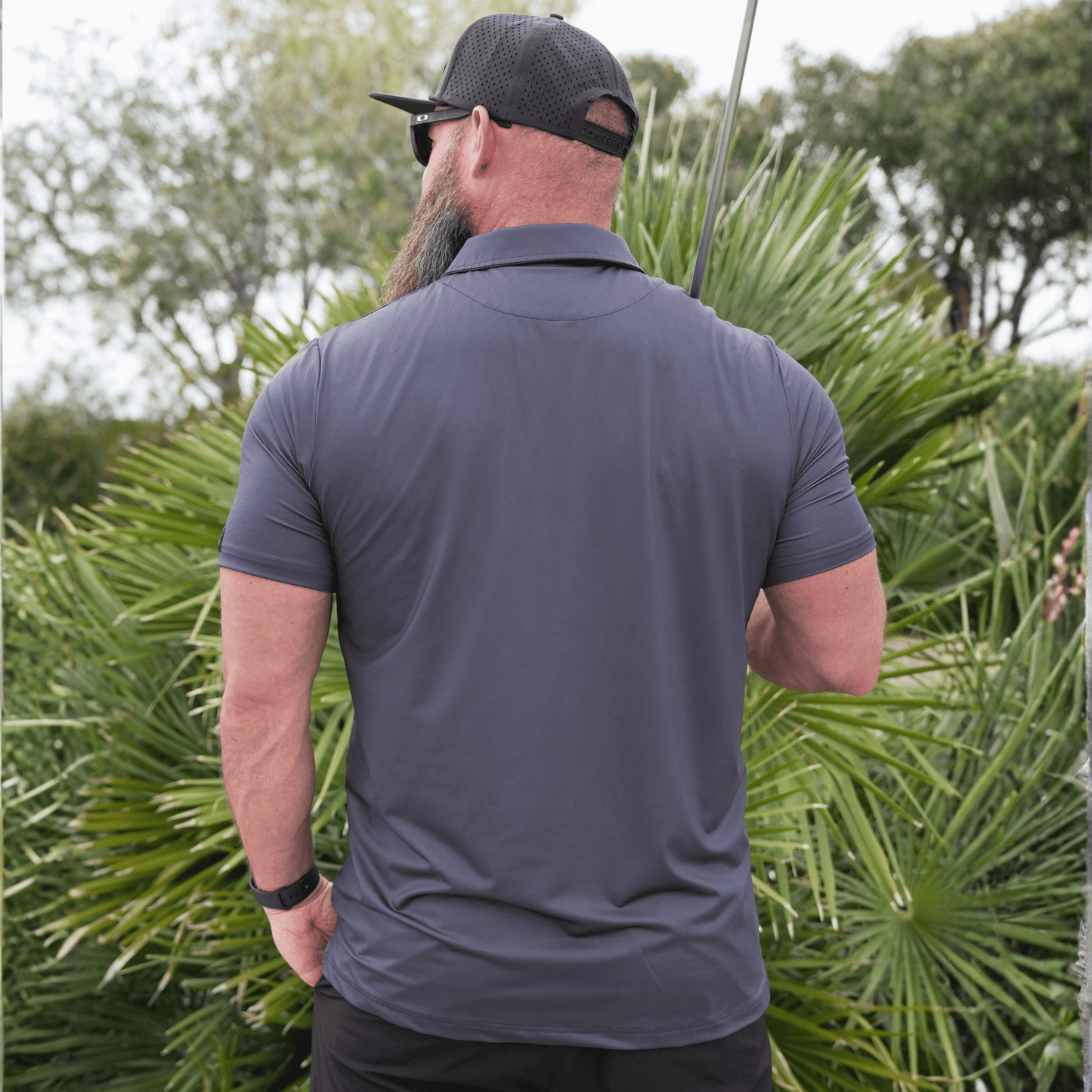 *NEW* Gun Metal Grey Golf Polo