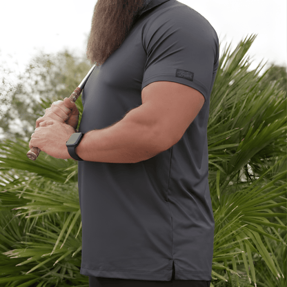 *NEW* Gun Metal Grey Golf Polo