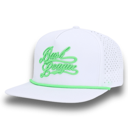 Bush League Flat Bill - White / Neon