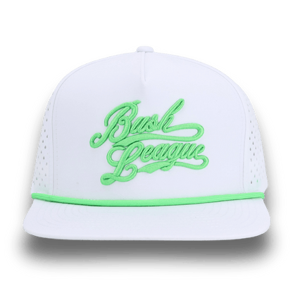 Bush League Flat Bill - White / Neon