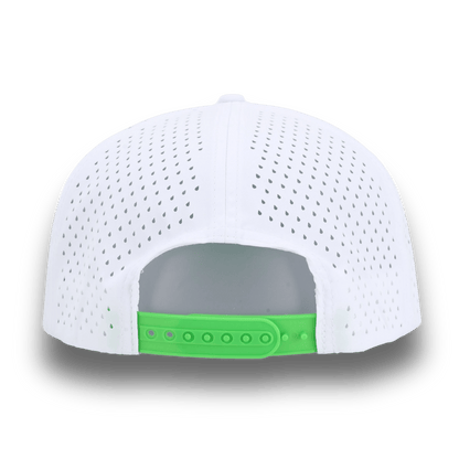 Bush League Flat Bill - White / Neon