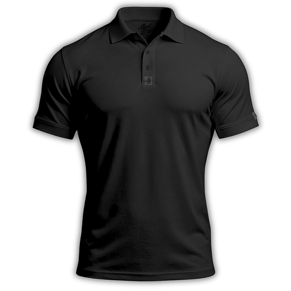 【完売品】Local GOLF L.C.A.P. L/S POLO Black Black Golf Polo | Bush League Golf Co.