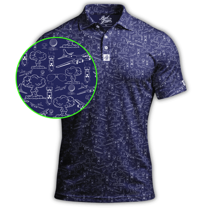 Dropping Bombs Golf Polo - Navy