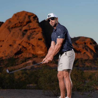 The Desert Golf Polo - Black / Silver