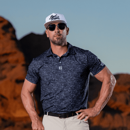 The Desert Golf Polo - Black / Silver