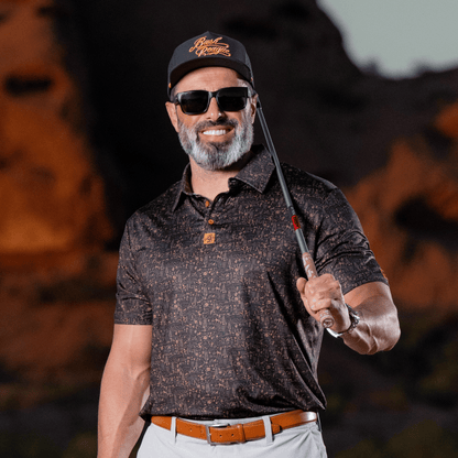 The Desert Golf Polo - Black / Copper