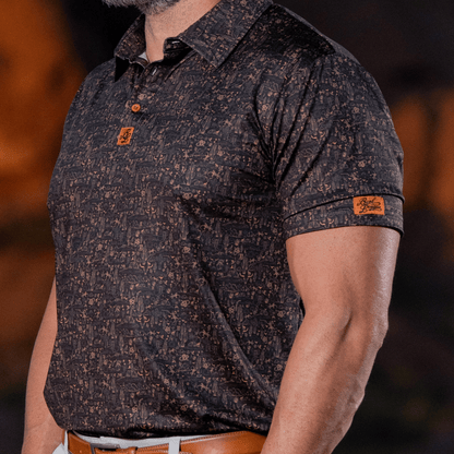 The Desert Golf Polo - Black / Copper