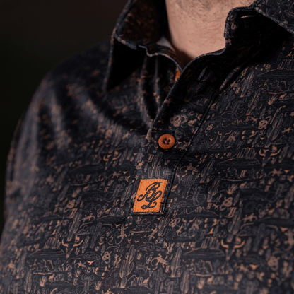 The Desert Golf Polo - Black / Copper
