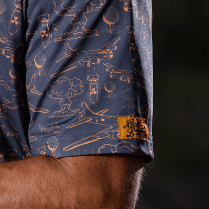 Dropping Bombs Golf Polo - Grey / Copper