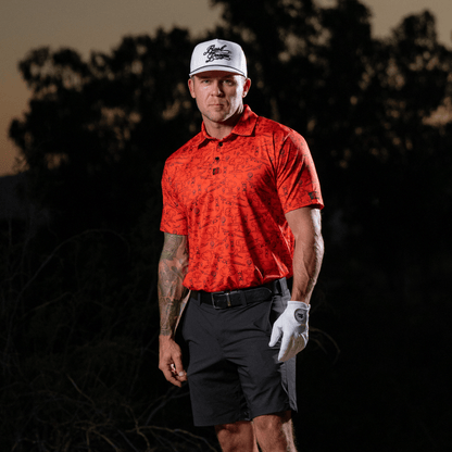 Dropping Bombs Golf Polo - Red