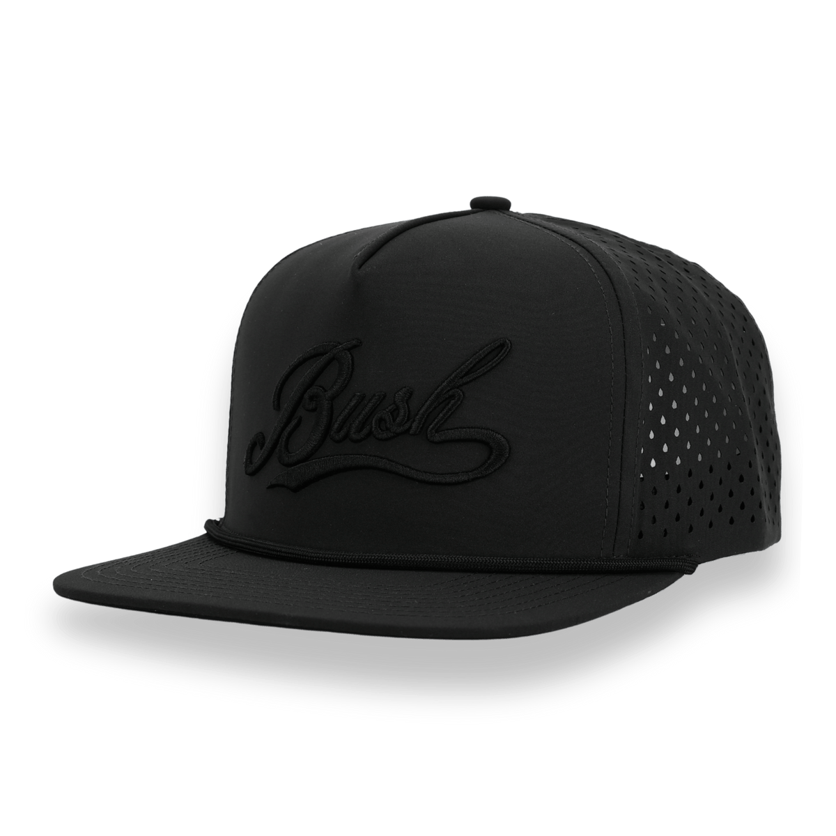 Bush Flat Bill Hat - Black | Golf Hats | Bush League Golf Co