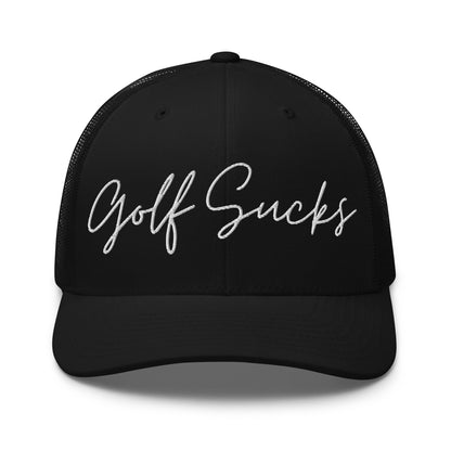 Golf Sucks Trucker White