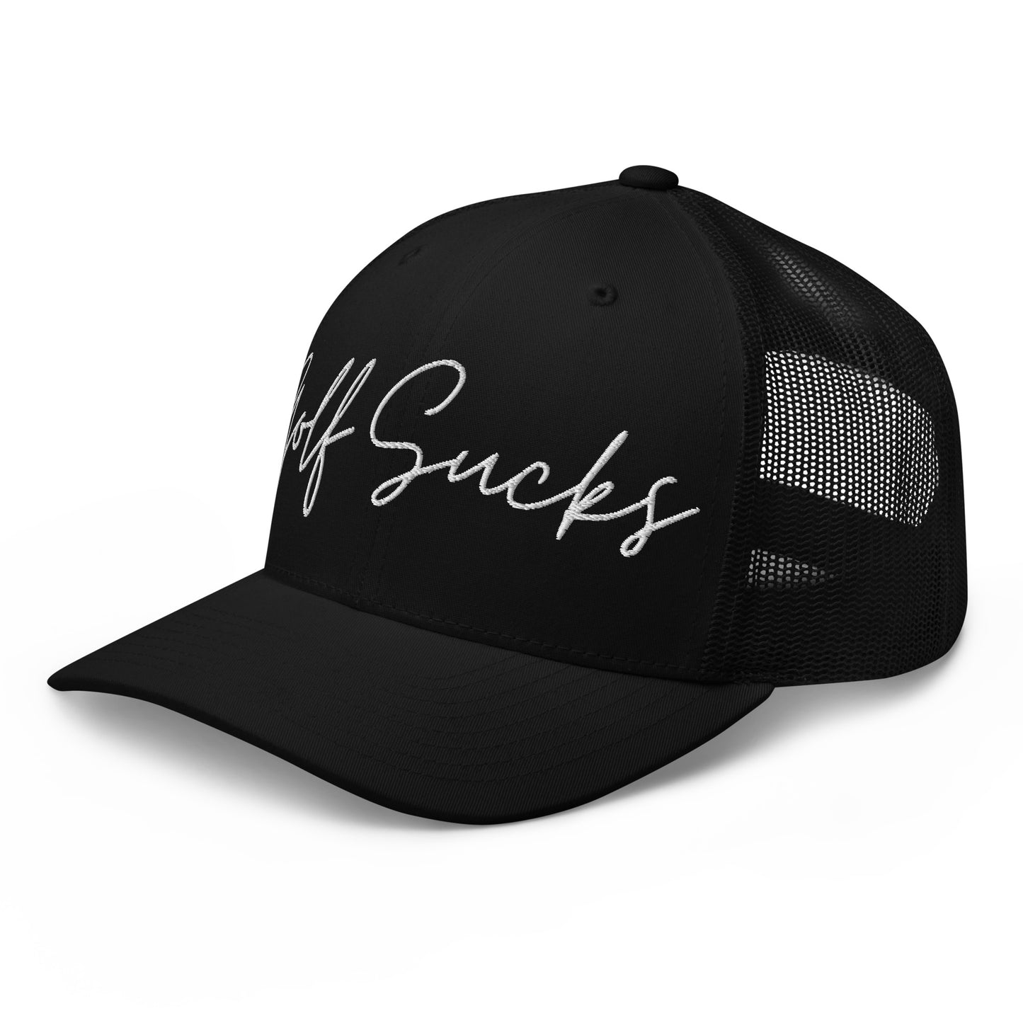 Golf Sucks Trucker White