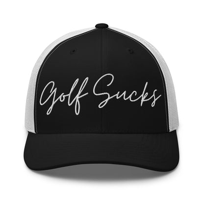 Golf Sucks Trucker White