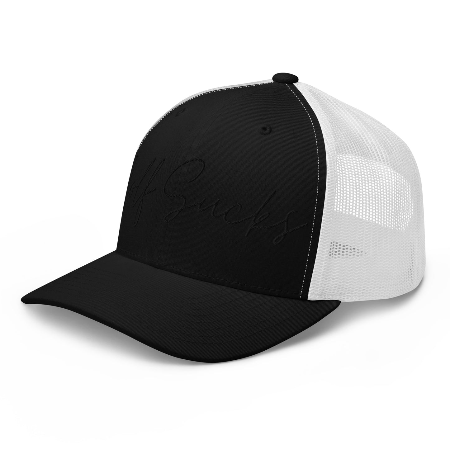 Golf Sucks Trucker Black