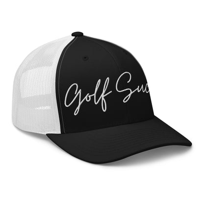 Golf Sucks Trucker White