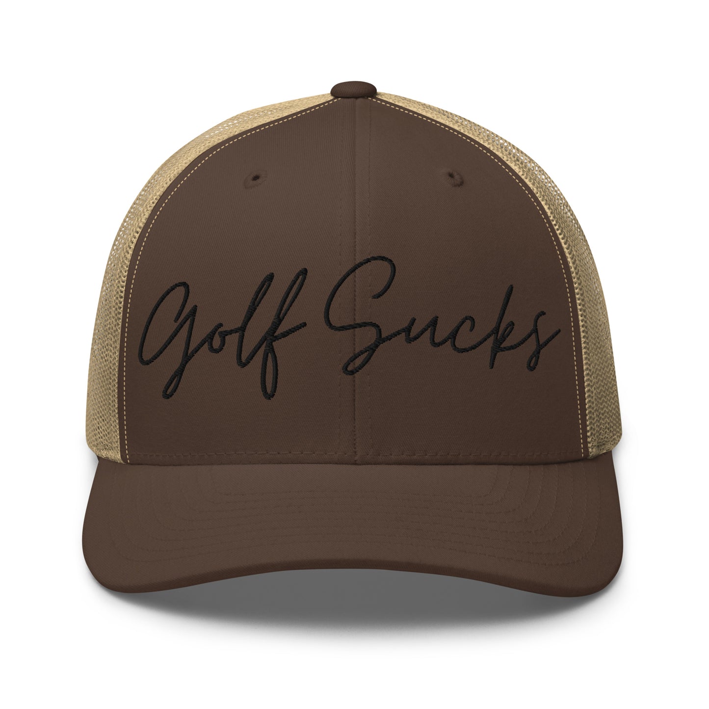 Golf Sucks Trucker Black