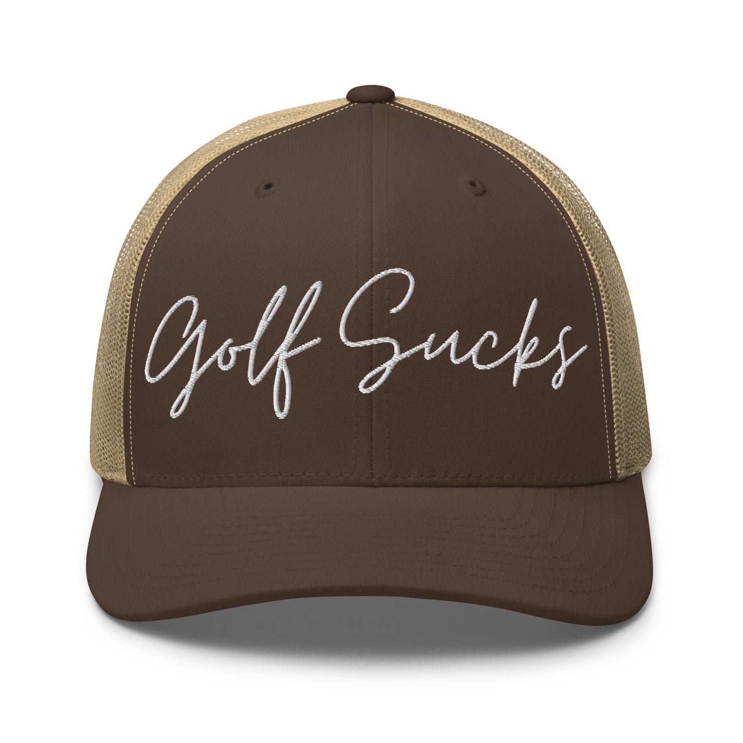 Golf Sucks Trucker White