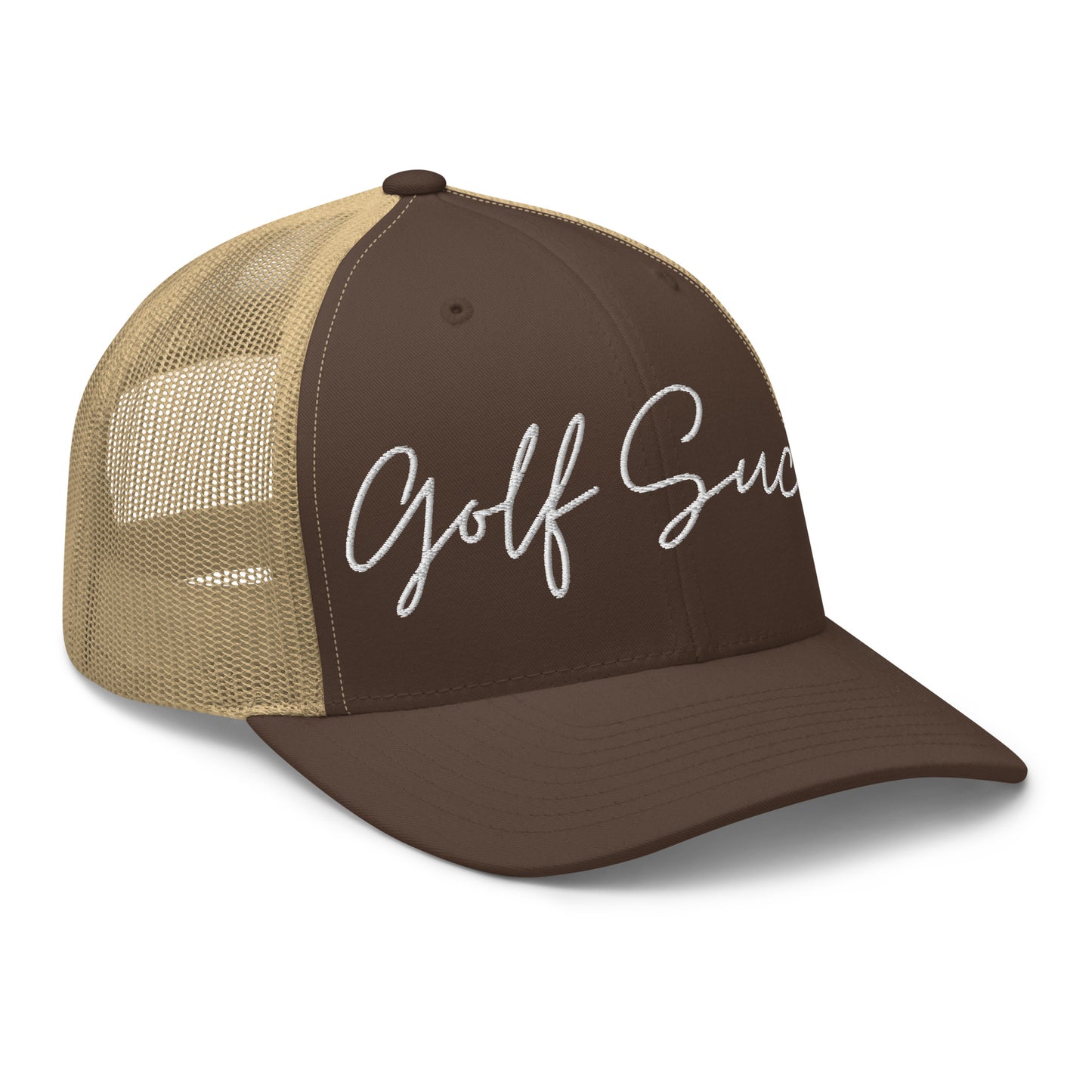 Golf Sucks Trucker White