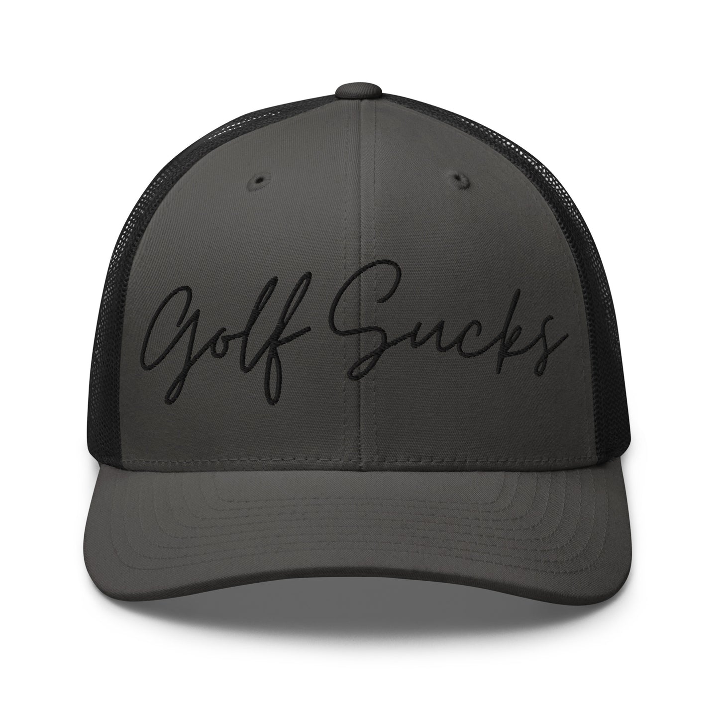 Golf Sucks Trucker Black