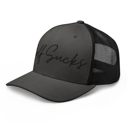 Golf Sucks Trucker Black