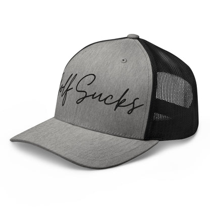 Golf Sucks Trucker Black