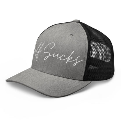 Golf Sucks Trucker White