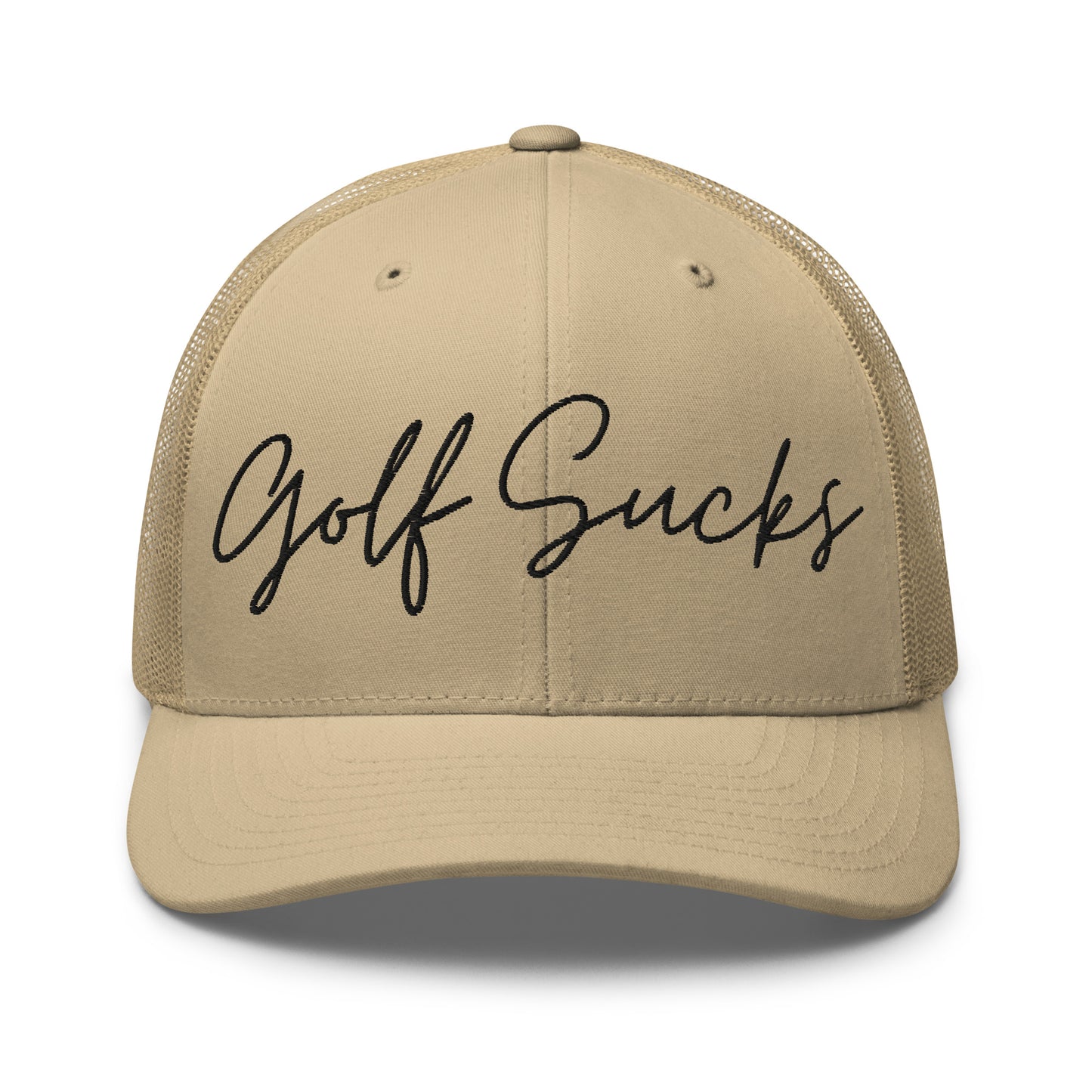 Golf Sucks Trucker Black