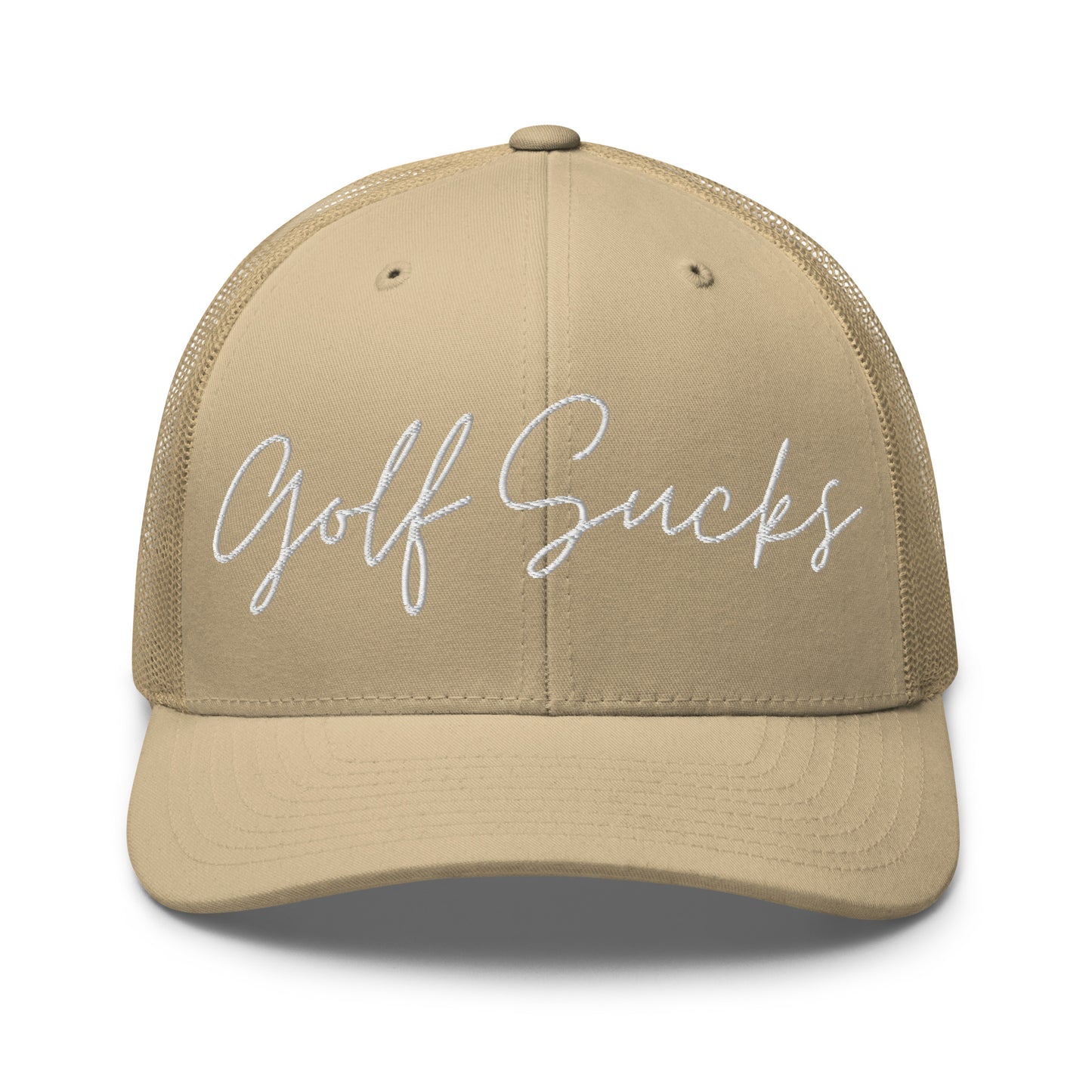 Golf Sucks Trucker White