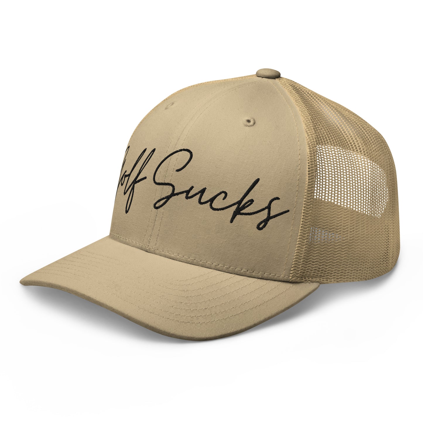 Golf Sucks Trucker Black