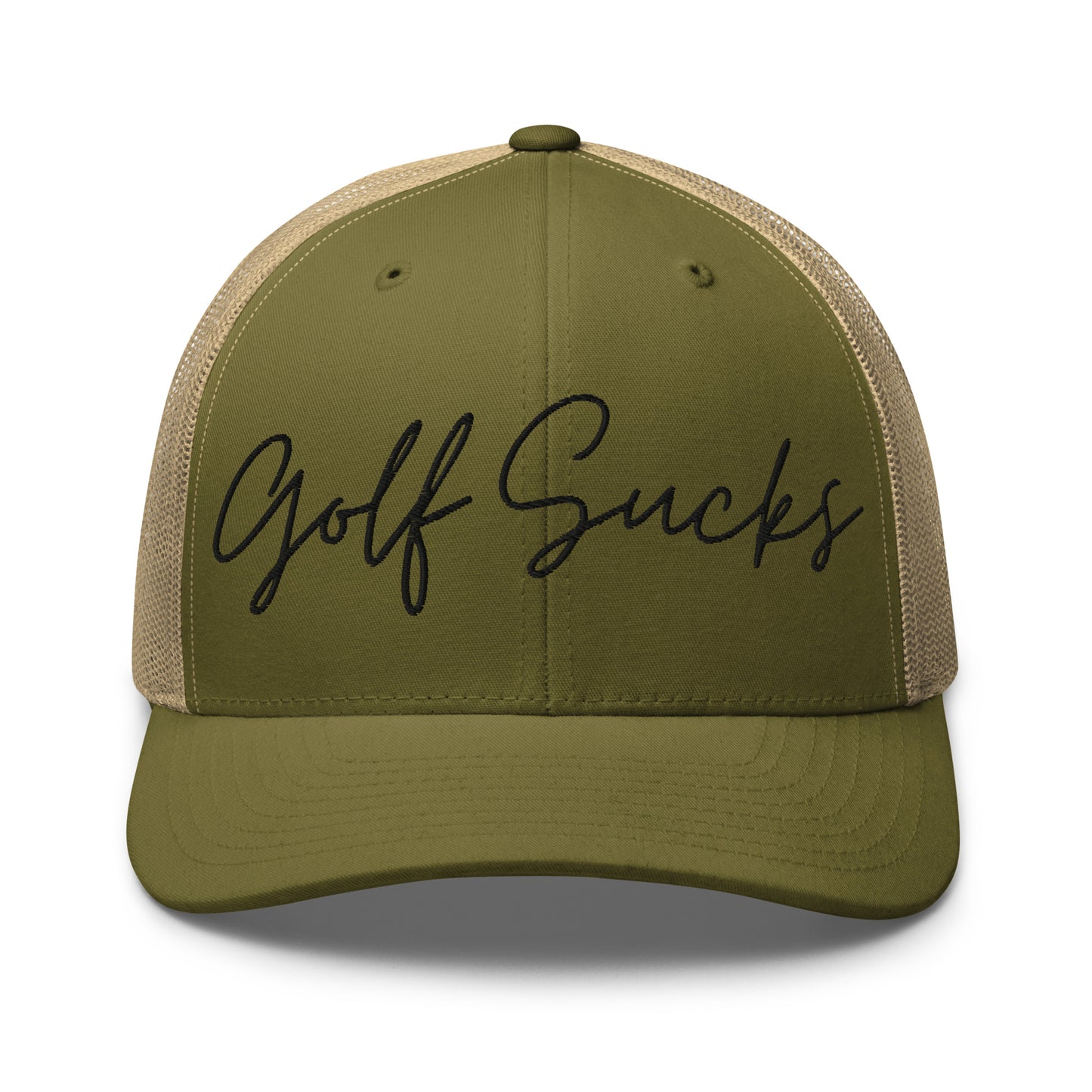 Golf Sucks Trucker Black