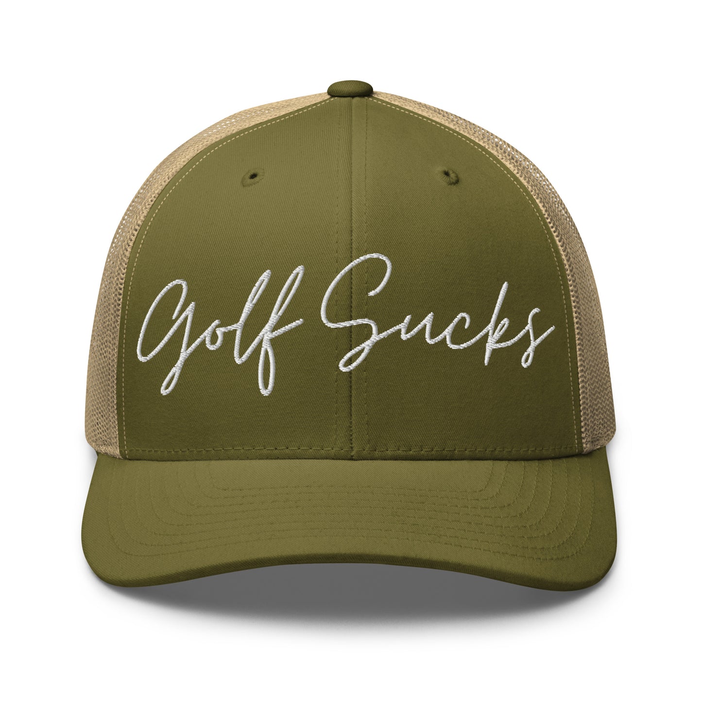 Golf Sucks Trucker White