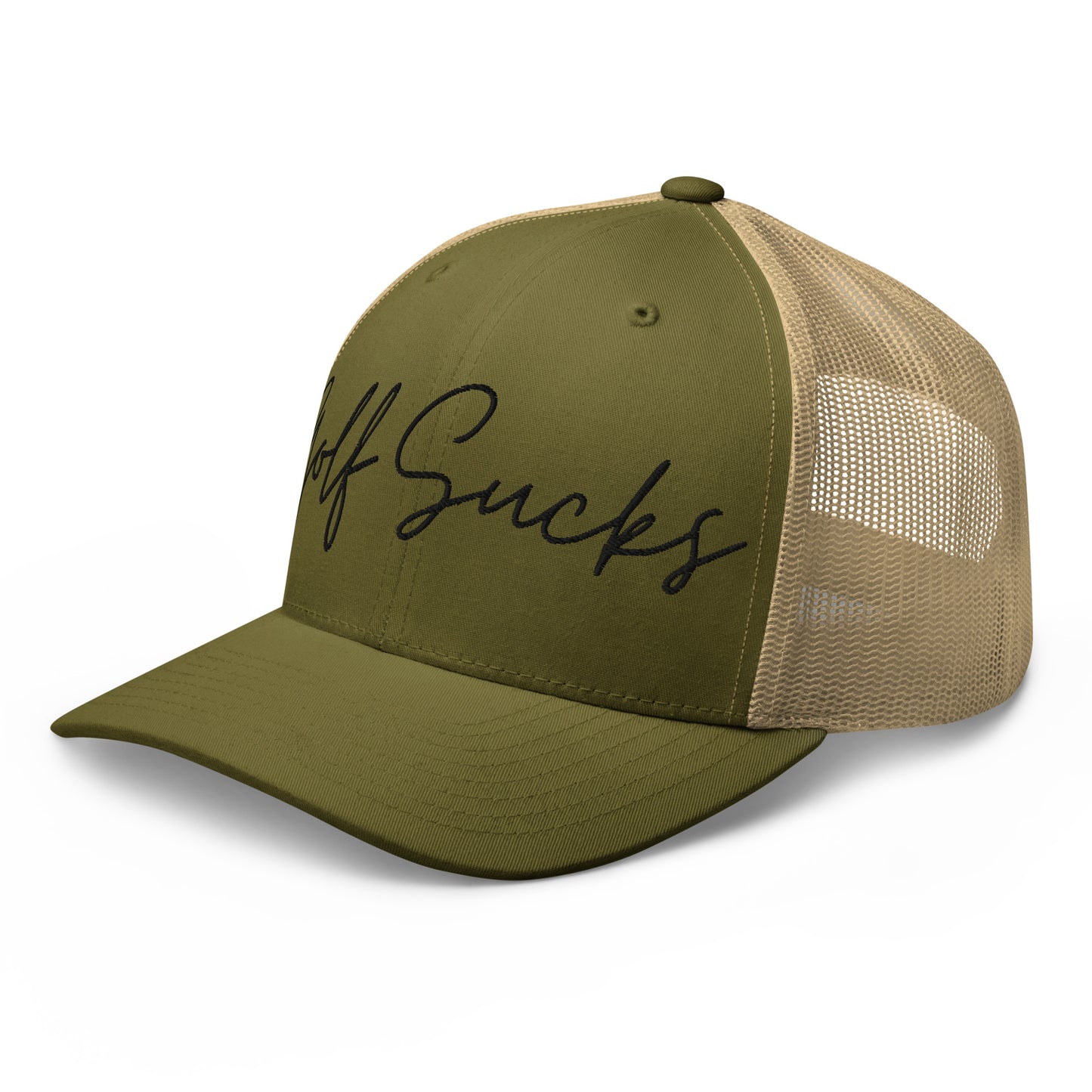 Golf Sucks Trucker Black