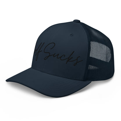 Golf Sucks Trucker Black