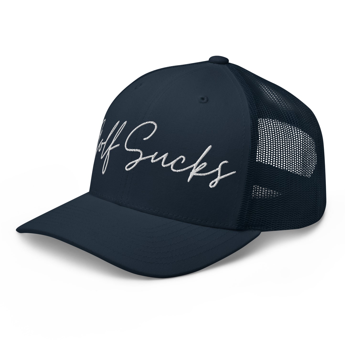 Golf Sucks Trucker White