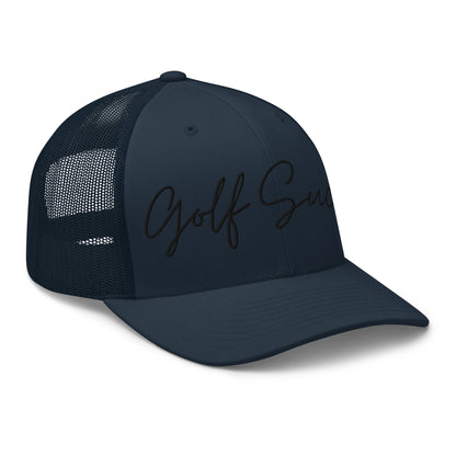 Golf Sucks Trucker Black