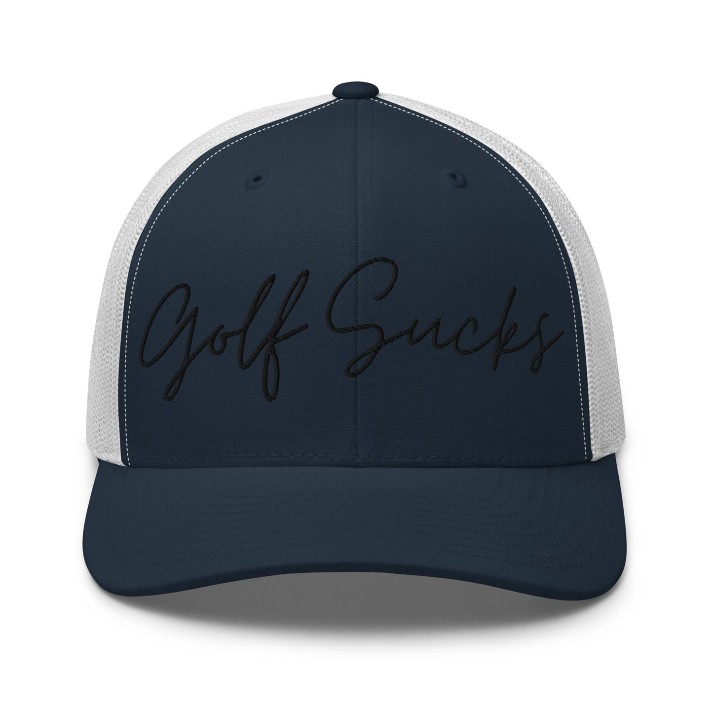 Golf Sucks Trucker Black