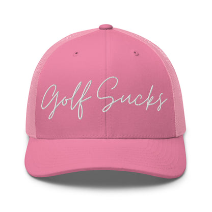 Golf Sucks Trucker White