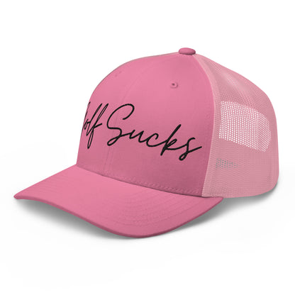 Golf Sucks Trucker Black