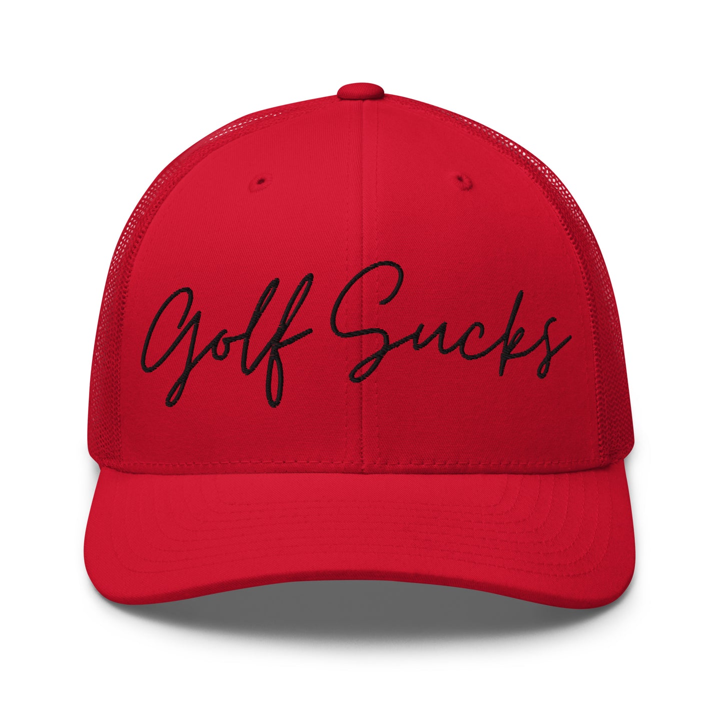 Golf Sucks Trucker Black